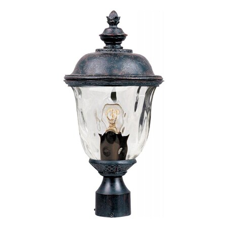 Maxim One Light Oriental Bronze Water Glass Glass Post Light 40426WGOB